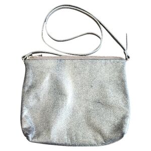Bon-bonite Silver Leather‎ Crossbody Bag